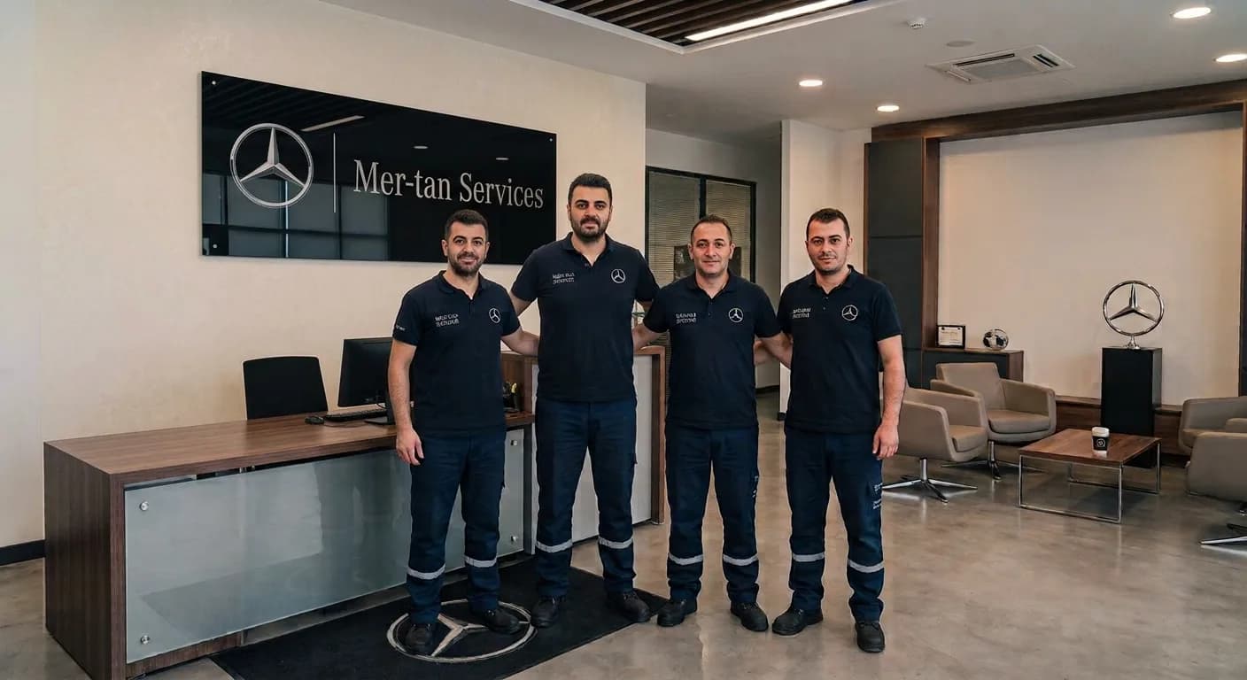 Mercedes-Benz sistemleri üzerinde çalışan teknisyen ekibimiz